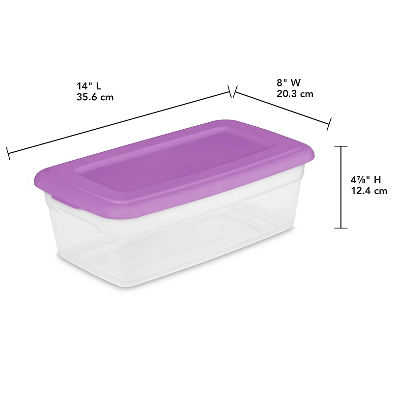 Sterilite Ensemble de (5) Boîtes 5.7 litres - Violet