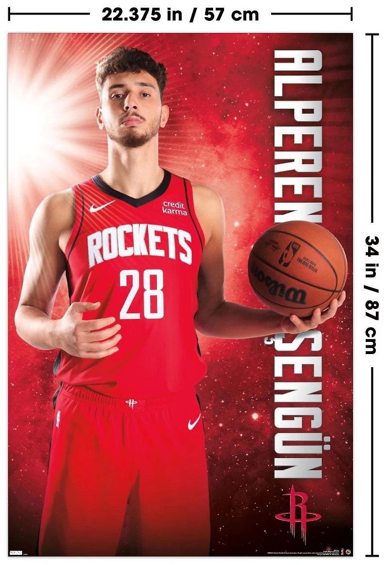 NBA Houston Rockets - Alperen Sengün 23 Wall Poster, 22.375" x 34"