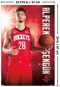 NBA Houston Rockets - Alperen Sengün 23 Wall Poster, 22.375" x 34"