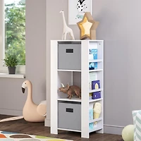RiverRidge® Home Book Nook Collection Cubby Storage Tower with Bookshelves in White for Kids