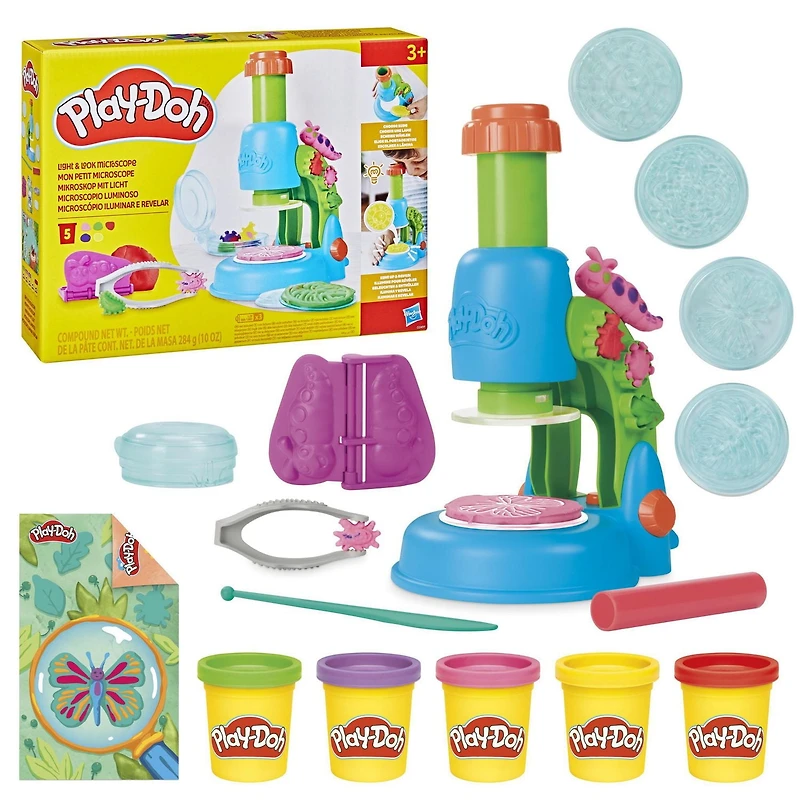 Play-Doh Light & Look Microscope Playset, Ages 3 and up