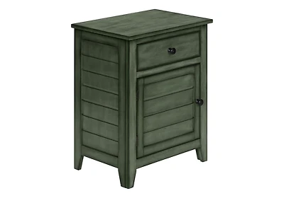 Monarch Specialties Accent Table, Nightstand, Storage Drawer, End, Side Table, Bedroom, Lamp, Storage, Antique Green Veneer, Transitional