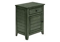 Monarch Specialties Accent Table, Nightstand, Storage Drawer, End, Side Table, Bedroom, Lamp, Storage, Antique Green Veneer, Transitional