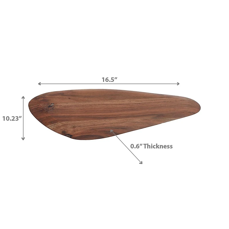 Planche De Service Triangulaire Incurvée En Bois D'Acacia