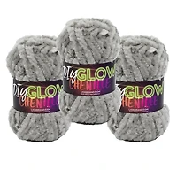 Fil Lion Brand DIY Glow Chenille #6 Super Bulky Fil Polyester 3 Paquet, 50g/29m
