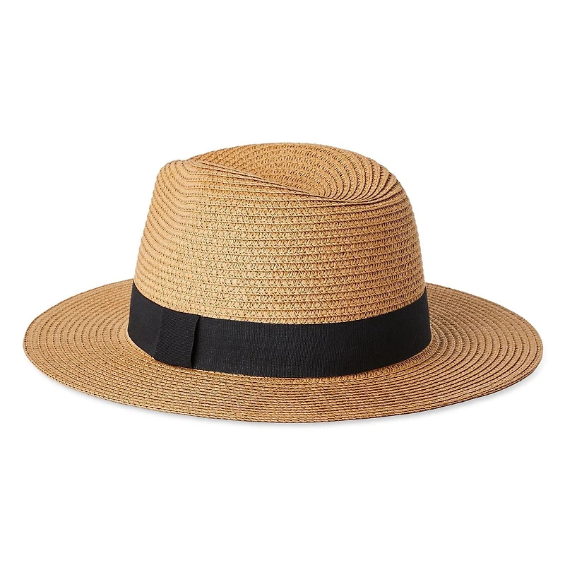 Time and Tru Women's Straw Panama Hat