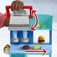 Play-Doh Kitchen Creations, Le p'tit resto, coffret de cuisine À partir de 3 ans, Ensemble de jeu de cuisine à 2 côtés