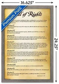 The United States of America - Bill of Rights Wall Poster, 22.375" x 34"