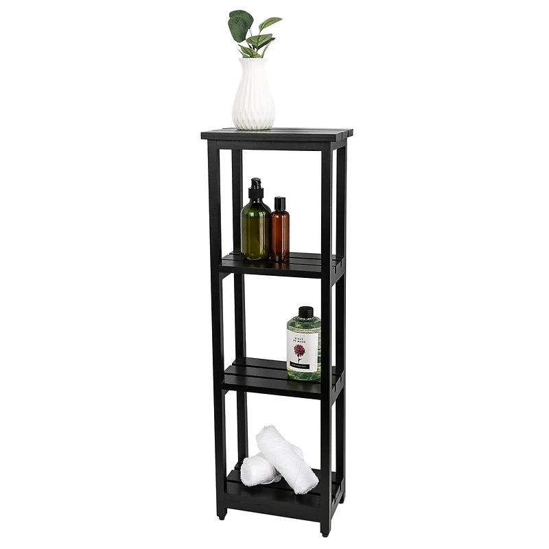 Era Atkin Four Tier Spa Tower, Black 10.24x31.61in, Spa Tower
