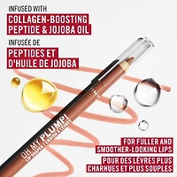 Rimmel Oh My Plump! Lip Shaper, 100 Statement Look, Peptide-Infused Lip Liner, Ultra-Creamy, Transfer-Resistant