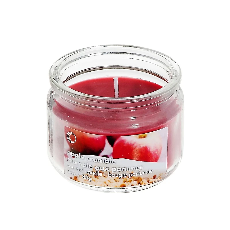 3 Oz Scented Glass Jar With Lid (Apple Crumble) - Set of 4