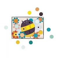 Janod - My First Wooden Mosaics - Early Learning Toy - 6 Perforated Cards and 38 Wooden Pawns - Learning of Colours and Motor Skills - Water Painting - from 2 Years