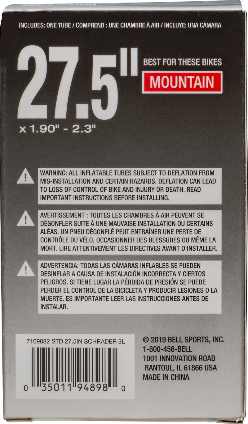 Bell Sports 27.5" Bike Tire Tube