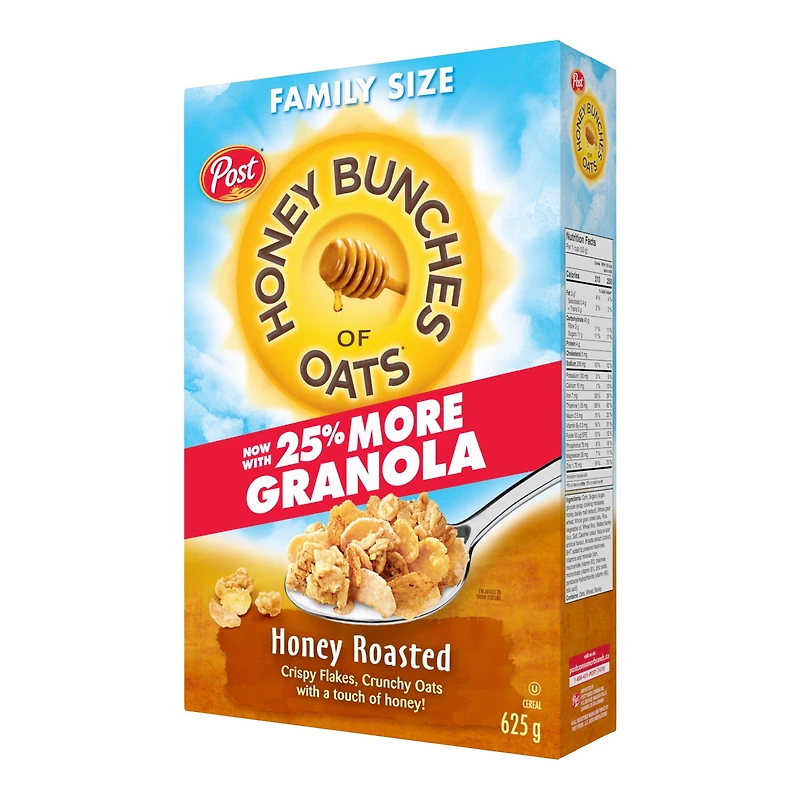 Post Honey Bunches of Oats Honey Roasted Cereal, Family Size, 625 g