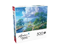 Buffalo Games Hill Country Summer Puzzle de 500 pièces imbriqué pour adultes de 14 à 99 ans