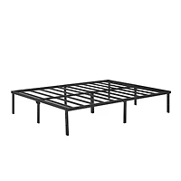 Mainstays Queen 14" Heavy Duty Steel Slat Platform Bed Frame with Storage Space Under Frame, No Box Spring Required, Black, Sizes Twin, Full, Queen
