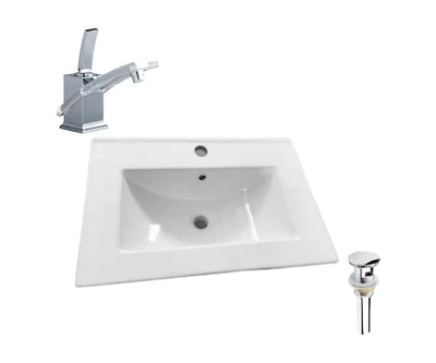 DROP Bath and Kitchen DR091427 Bathroom Vanity Top Set