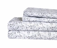 4 Piece Printed Microfibre Sheet Set
