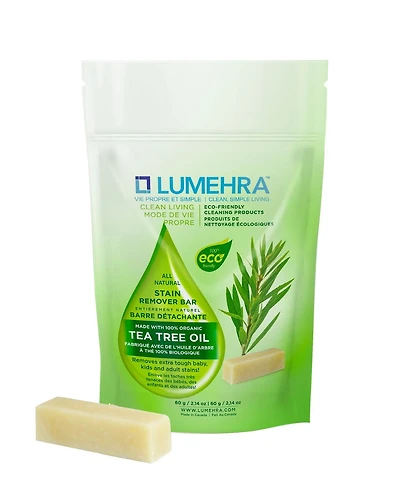 Lumehra Barre détachante naturelle au tea tree Puissante contre les taches tenaces du quotidien — couches de bébé, herbe, vin, marqueurs et bien plus encore. 60 gram