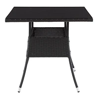 Table de salle à manger rectangulaire - Finition noire