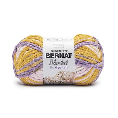 Bernat® Fil Couverture Tie Dye-ish™, Polyester #6 Super Volumineux, 10,5 Oz/300 G, 220 Yards Tissu pelucheux et calin