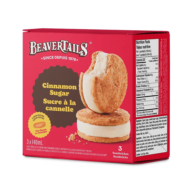 Beavertails Sandwich vanilla, 3x140ml