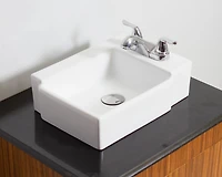 American Imaginations AI-31173 16,25 pouces W Au-dessus du navire blanc de contre pour 3H4-in. Forage à droite