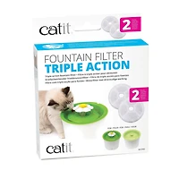 Filtres Catit à triple action pour abreuvoir, paquet de 2 Filtres pour abreuvoir