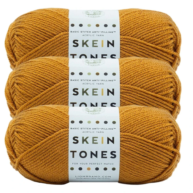 Lion Brand Basic Stitch® Anti Pilling™ Yarn #4 Medium/Worsted Acrylic yarn, 100g/ 170m, 3-CT