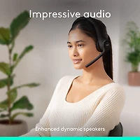 Logitech Zone 300 Wireless Bluetooth Headset With Noise-Canceling Microphone, Compatible with Windows, Mac - Midnight Black