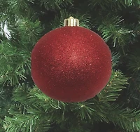 SHATTERPROOF ORNAMETN 130MM - GLITTER RED