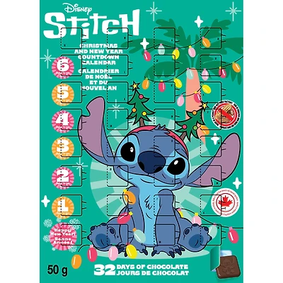 Stitch, Calendrier de Noël et du Nouvel An, 32 jours de chocolat au lait 50 g