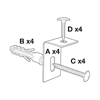 Luxor 48" x 36" Wall-Mounted Whiteboard