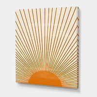 Designart Orange Sun Print III Canvas Wall Art