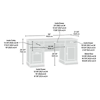 Sauder® Collection Barrister Lane Bureau Ministre en Finition Salt Oak