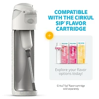 Bouteille Cirkul® StrawSip™ Flip de 768 ml, motif léopard de luxe (léopard blanc)