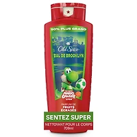 Nettoyant pour le corps Old Spice pour hommes, Bal de Brooklyn, parfum de fruits écrasés, Old Spice x The Super Mario Galaxy Movie, Fraîcheur après-lavage 24/7