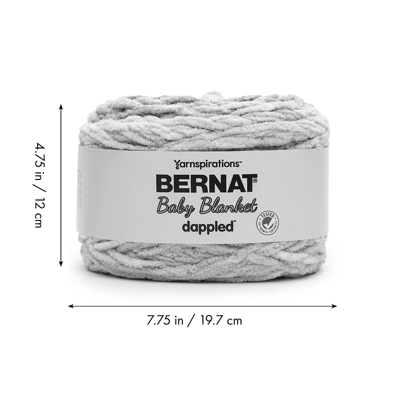 Bernat® Baby Blanket Dappled™ Yarn, Polyester #6 Super Bulky, 10.5oz/300g, 220 Yards