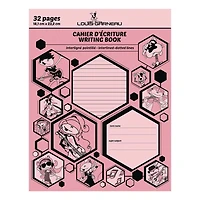 Louis Garneau cahier interligné/point. Rose
