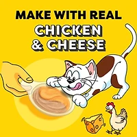 TEMPTATIONS LICKABLE SPOONS Adult Cat Treats Tasty Chicken & Cheesy Cheese Flavour, 4x10g