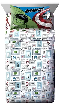Marvel Avengers 'Hero Time' 3-Piece Twin Sheet Set, 100% Polyester