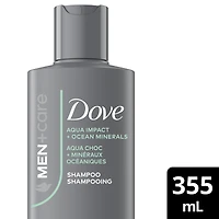 Dove Men+Care Aqua Impact Shampoo to Hydrate & Moisturize, with Ocean Minerals 355 ML