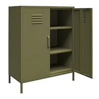 Ameriwood Home Bentley Metal Locker End Table, Olive Green