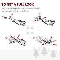 Homcom Arbre de Noël artificiel de 2,1 m, arbre de Noël avec support en métal et 865 embouts de branches, décoration de vacances, vert