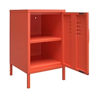 Novogratz Cache Table d'appoint de salon en métal style casier Jaune