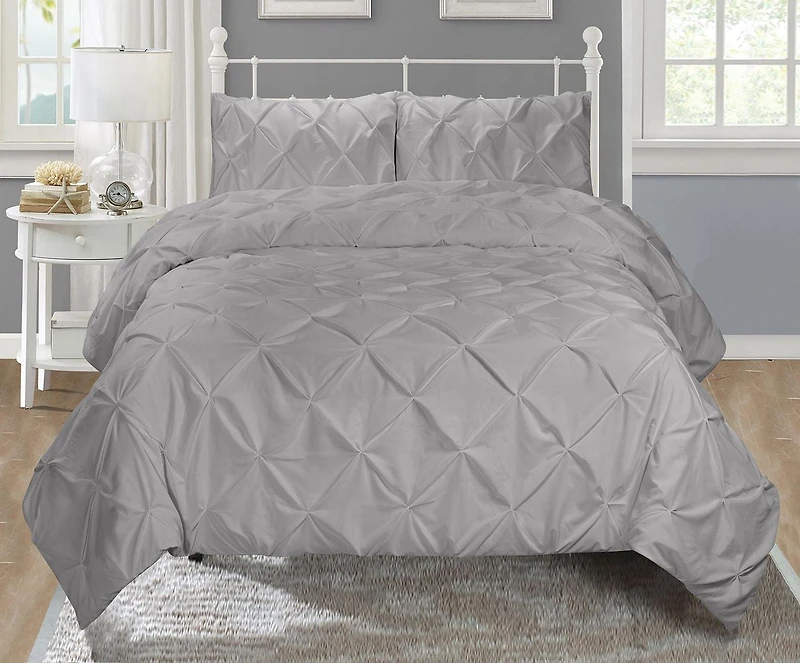 Swift Home Pintuck Duvet Cover Set