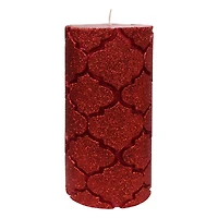 6" Glitter Pillar Candle