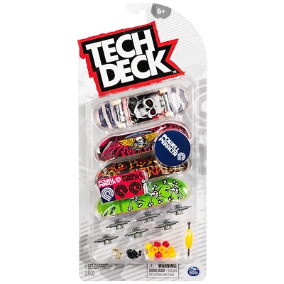 Tech Deck, Coffret de 4 fingerboards Ultra DLX Fingerboard, Powell Peralta Skateboards, Mini-skateboards à collectionner et personnaliser