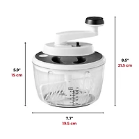 Starfrit Pro Food Processor & Mixer 3-in-1 Manual Food Chopper, Whisk & Salad Spinner, Ice Crushing, 2 Speeds, 1L Bowl, Salsa, Hummus, Mayo & Dressing