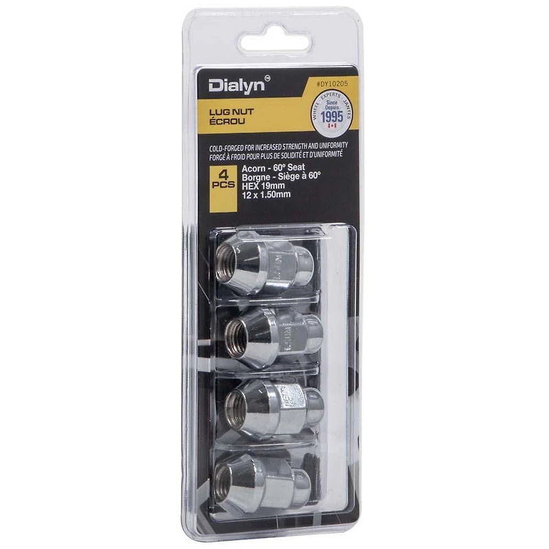 Dialyn Chrome écrous écrous siège agrandi 60°